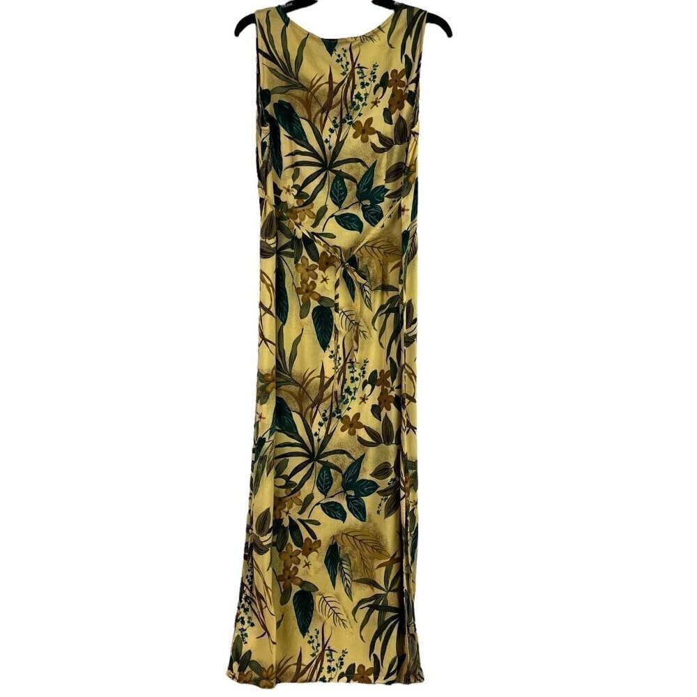 Requirements Womens Floral Maxi Dress Tie Back Rayon Medium - Picture 4 of 8